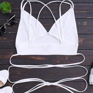 Zaful Tops - Brand new strappy crossover bralette/ crop top Zaful Tops - Brand new strappy crossover bralette/ crop top